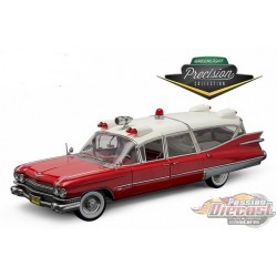 1959 Cadillac Ambulance - Rouge et blanchee