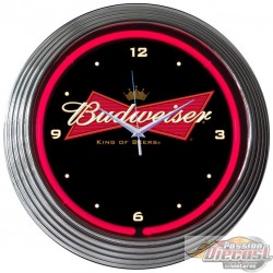 Budweiser Bowtie Neon Clock