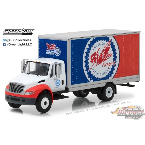 1/64 H.D. Trucks Series 11 - 2013 Durastar Box Truck (Pure Oil Co Firebird Racing Gasoline 33110C GREENLIGHT PASSION DIECAST
