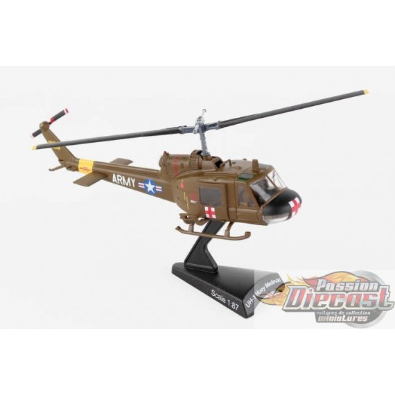 UH-1 HUEY MEDEVAC  US ARMY POSTAGE STAMP 1/87 PS5601-2  PassionDiecast