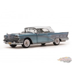 1958 Buick Limited Closed Convertible Blue Mist -  Sunstar 1/18 - 4815 - Passion Diecast 