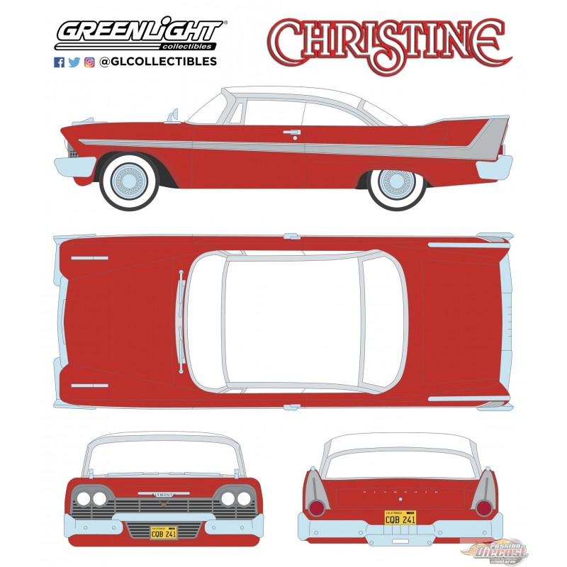 1/24 GREENLIGHT 1958 Plymouth Fury - Christine (1983) GL-84071 ...