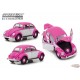 1967 Volkswagen Beetle Right-Hand Drive - Pink & White 1/18 Greenlight  GL-13512 Passion Diecast