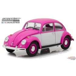 1967 Volkswagen Beetle conduite à droite - Rose et blanc Greenlight 13512