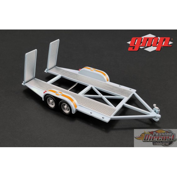 Tandem Car Trailer with Tire Rack -GULF  GMP 1/43 14304 Passion Diecast 