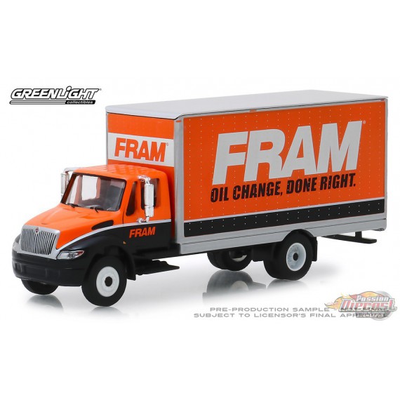 2013 International Durastar Box Van - FRAM Oil Filters   H.D. Trucks Series 16  1/64 Greenlight 33160 B Passion Diecast 