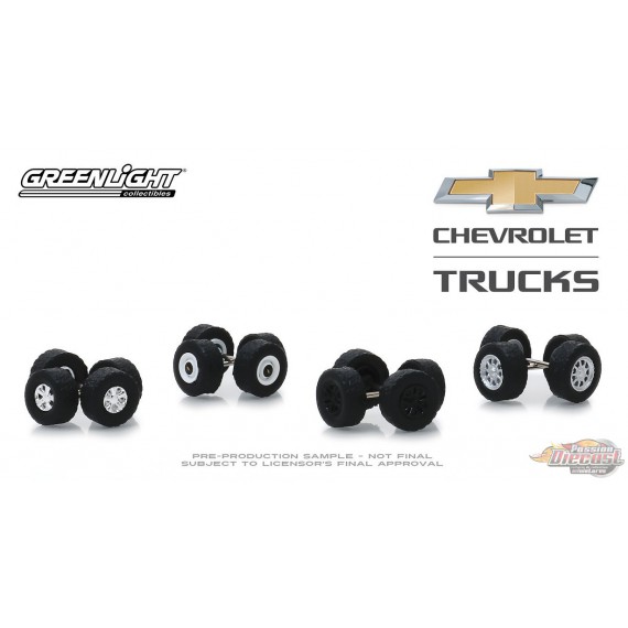 Chevrolet Trucks  Wheel & Tire Pack  (Hobby Exclusive)  1/64 Greenlingt 16030 A  Passion Diecast 