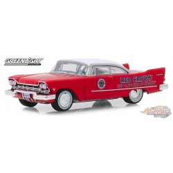 1957 Plymouth Savoy - Red Crown Running on Empty Series 9  greenlight 1-64  - 41090 A   Passion Diecast