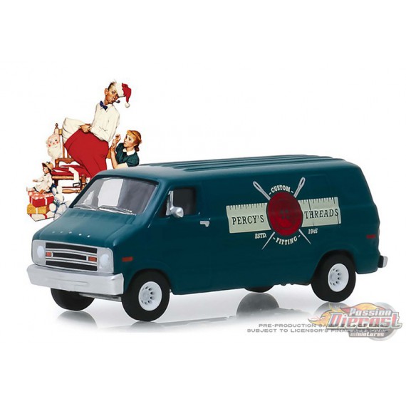 1977 Dodge B-100 Van - Percy's Threads - Norman Rockwell Series 2 - 1-64 greenlight 54020 F  Passion Diecast