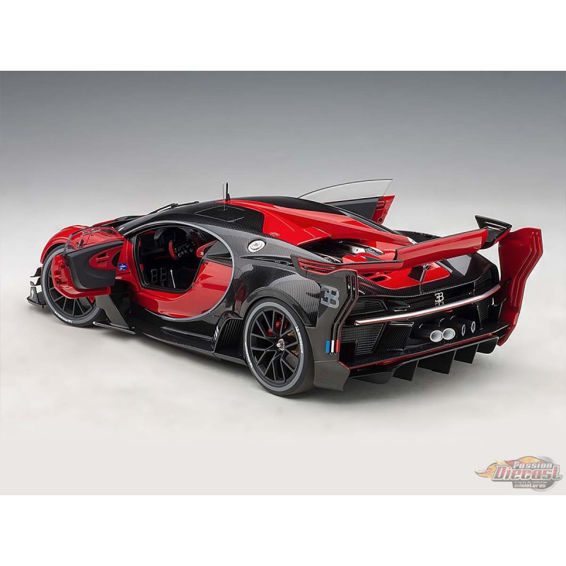 Bugatti Vision Gran Turismo Italian Red With Black Carbon 1 18 Autoart 709 Passion Diecast