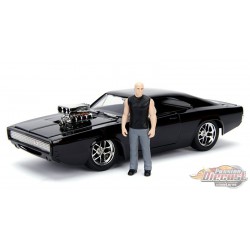 Dom's Dodge Charger R/T with Diecast Dom Figure -  Fast and Furious-  Jada 1/24 - 30737  -  Passion Diecast