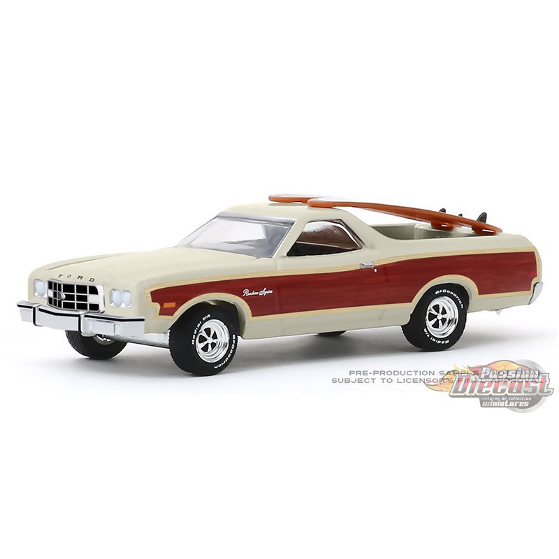 1973 Ford Ranchero Squire with Surfboards Greenlight 1:64 The Hobby Shop