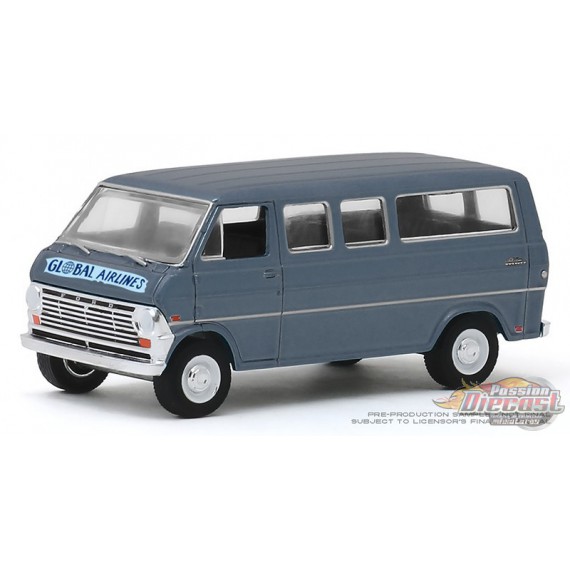 1969 Ford Club Wagon - Global Airlines -  (Hobby Exclusive) 1/64 Greenlight - 30129 -  Passion Diecast 