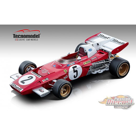 1971 Ferrari  312 B2,  GP d'allemagne, Mario Andretti - Tecnomodel 1/18 - TM18-121A - Passion Diecast 