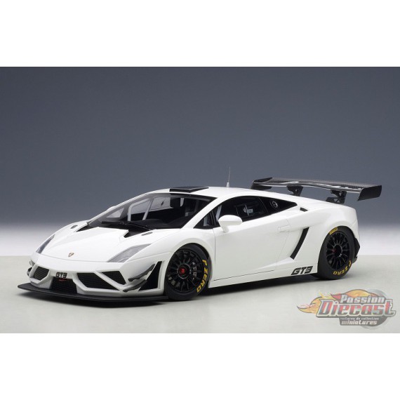 LAMBORGHINI GALLARDO GT3 FL2 2013 BLANCHE - Autoart 1/18 -  81358  - Passion Diecast 