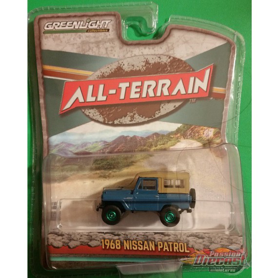 1968 Nissan Patrol in Mt. Fuji Blue  All-Terrain 9, 1-64 greenlight 35150 A