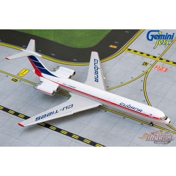 Cubana Ilyushin IL-62M - CU-T1225 -1986 Livery  -  Gemini Jets 1/400 - GJCUB1249  - Passion Diecast 