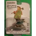 1955 Chevrolet 210 Townsman with Christmas Tree Accessory  - Norman Rockwell 2 - 1-64  GREEN MACHINE 54020 BGR