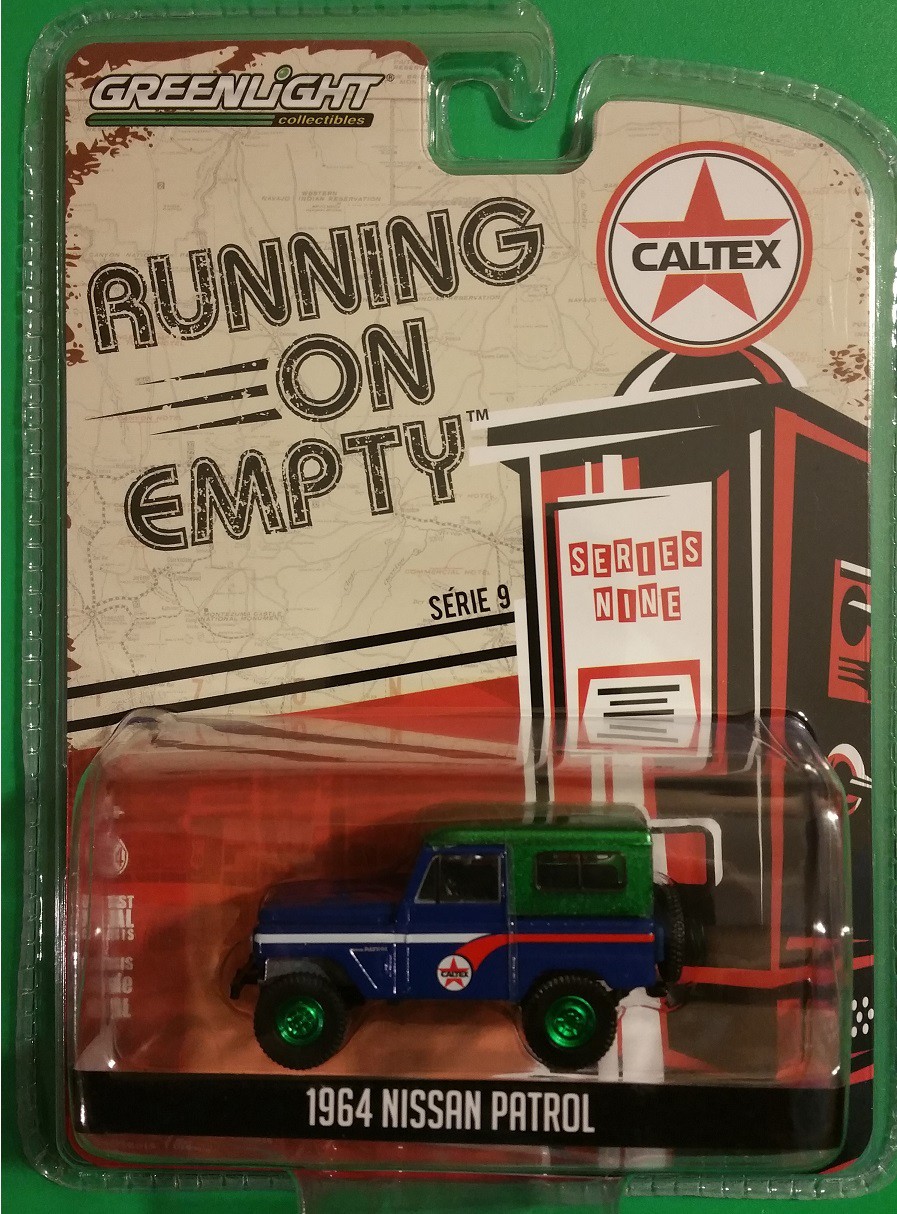 Greenlight 1:64 Running Empty SR 9 1964 Nissan Patrol Caltex 