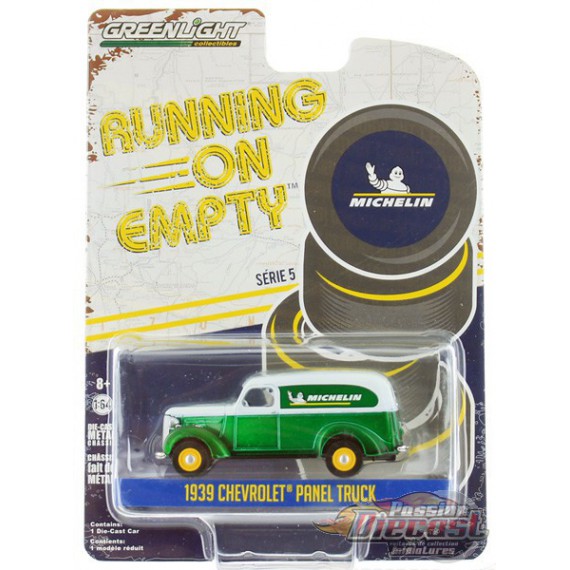 greenlight  1/64  - Running on Empty 5 1939 Chevrolet Panel Truck Michelin GL-41050B Passion Diecast  