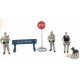 Sheriff  6 piece Diecast Set - 4 Figurines and  Accessories -  American Diorama 1-64 - 38403 - Passion Diecast