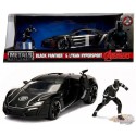 Lykan Hypersport in Black with Black Panther Figure - Jada 1/24