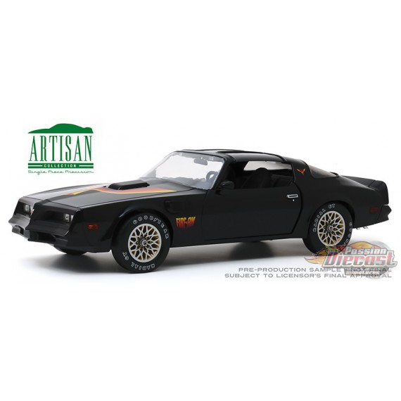 1977 Pontiac Firebird "Fire Am" in Black with Hood Bird - Very Special Equipment (VSE) - Greenlight 1/18 - 19080  -  Diecast 