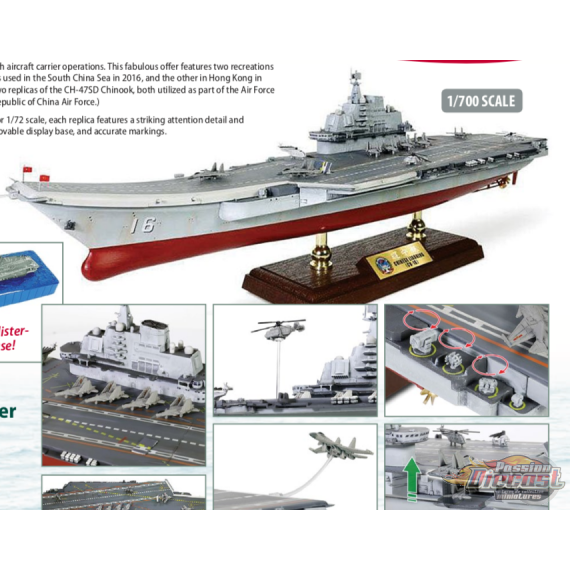 Aircraft Carrier Type 001,PLAN, Liaoning ,South China Sea, 2016 -  1:700 Forces of Valor -  861010B
