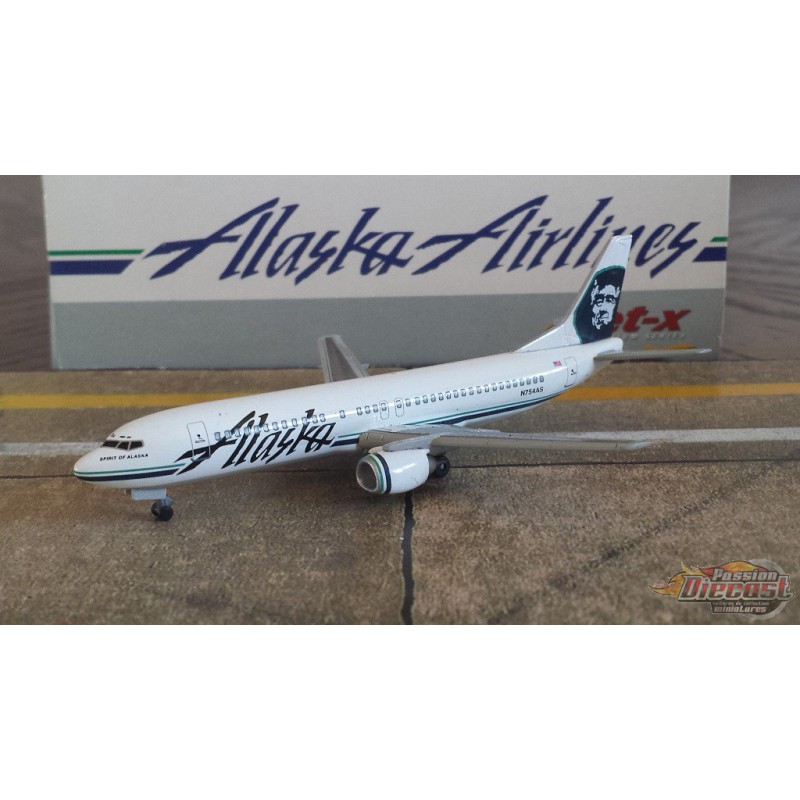 737-400 1:400 SCALE DIECAST METAL MODEL DRAGON WINGS ALASKA AIRLINES OC 