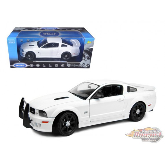 2007 Saleen Ford Mustang S281E Police Blanche - Welly 1/18 12569  - Passion Diecast 