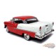 1955 Chevrolet  Bel Air   Red and White - Motormax 1/24 - 73229 RD -  Passion Diecast
