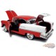 1955 Chevrolet  Bel Air   Red and White - Motormax 1/24 - 73229 RD -  Passion Diecast