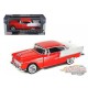1955 Chevrolet  Bel Air   Red and White - Motormax 1/24 - 73229 RD -  Passion Diecast