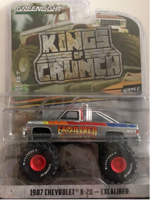 Excaliber - 1987 Chevrolet K20 Silverado Monster Truck - Kings of Crunch  Series 5 - 1-64 GreenMachine 49050 EGR Passion Diecast