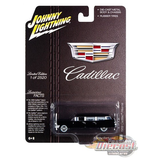 1959 Cadillac Hearse Black - Johnny Lightning -  1:64 -JLSP088  -  Passion Diecast 