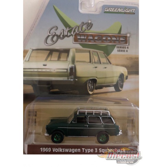 1969 Volkswagen Type 3 Squareback in Dark Green Estate Wagons Series 4 - 1-64  GREENMACHINE 29970 BGR