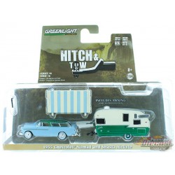 Chevrolet Nomad 1955  and Shasta Airflyte with Awning   Hitch & Tow Series 16 GREENMACHINE 32160 AGR 1-64