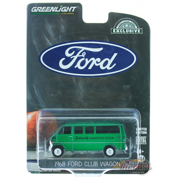 1968 Ford Club Wagon School Bus - GREENMACHINE 1-64 Hobby Exclusive - 30155GR