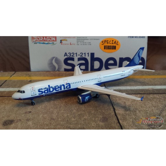 Dragon Wings 1/400 Airbus A321 Sabena Blue / OO-SUC - Passion Diecast