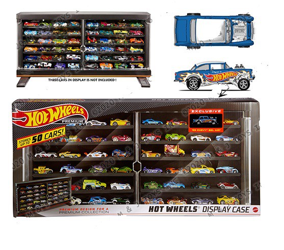 Hot Wheels 50 Car Display Case With 55 Chevy Gasser Pre Order Contemporary Manufacture Toys Hobbies