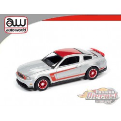 Ford Mustang Boss 302 -Laguna Seca Silver - Auto World 1:64 Premium - AWSP046 B -  Passion Diecast 