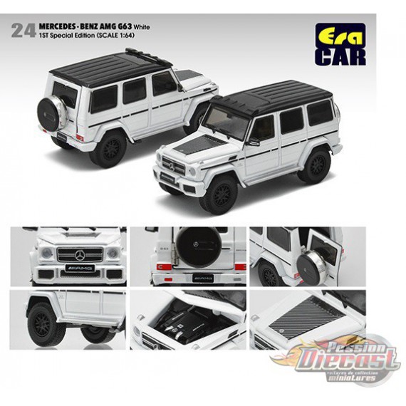 Mercedes-Benz G63 AMG - 1ère édition spéciale Blanc - Era Car  1/64 - MB204X4RF24   -  Passion Diecast 