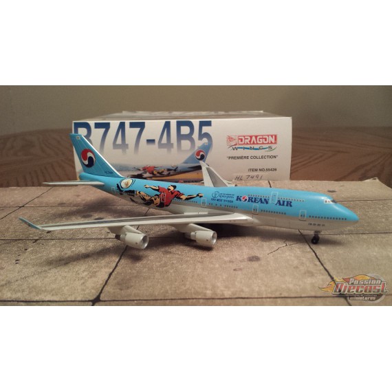 Dragon Wings 1/400 Boeing 747-4B5 Korean Air FIFA World CUP 2002 / HL7491 - Passion Diecast