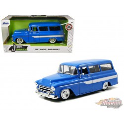 1957 Chevrolet Suburban Blue - Just Trucks -  Jada 124 - 97190 -  Passion Diecast