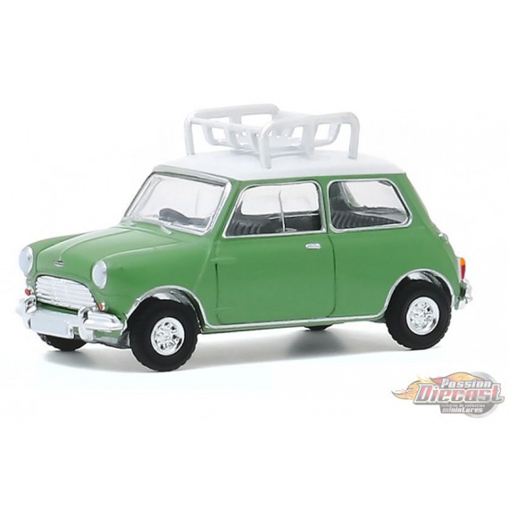 1965 Austin Mini Cooper S with Roof Rack - Hot Hatches Series 1 - Greenlight 1/64 - 47080 A  - Passion Diecast 