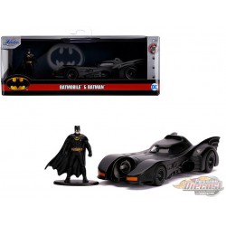 1989 Batmobile with Batman Figure - Hollywood Rides - Jada 1:32  - 31704  - Passion Diecast 