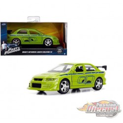 BRIAN'S 2002 Mitsubishi Lancer Evolution VII  - Fast & Furious -  Jada 1:32  - 99789 - Passion Diecast 