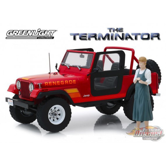 1983 Jeep CJ-7 Renegade avec Sarah Connor Figure  The Terminator Greenlight Artisan 19060 PASSION DIECAST