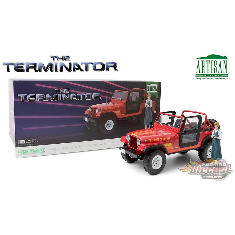 1983 Jeep Cj-7 Renegade Red With Sarah Connor Figure The Terminator 1984 Movie for sale online 