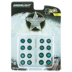 Ensemble roues et pneus Icônes d'Hollywood ( Hobby exclusive) - 1/64 GREENMACHINE - 16050 CGR